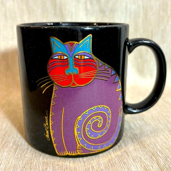 LAUREL BURCH Mythical Cat Ceramic Made in  Japan Coffee Tea Mug 12 oz - Picture 1 of 6